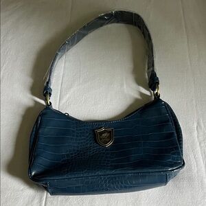 Warner Bros. Navy Crocodile Pattern Shoulder Bag Ravenclawn new